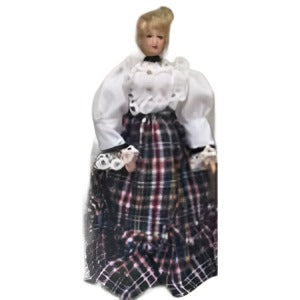 Lady In Check Dress