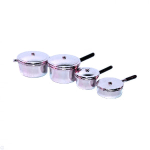 Set of Chrome Saucepans