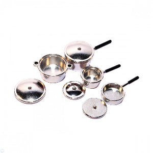 Set of Chrome Saucepans