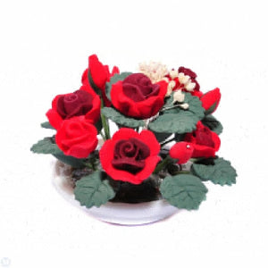 Bowl of Red Roses