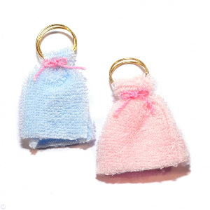 Two Towel Rings With  His & Hers Towels