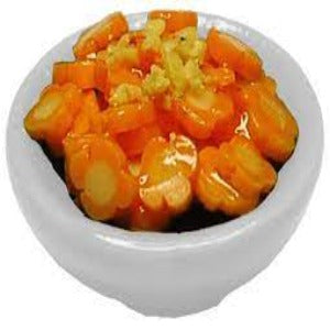 Fancy Sliced Carrots in White Bowl