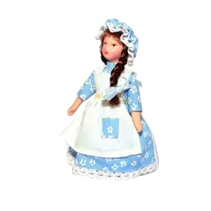 Victorian Girl In Blue Dress