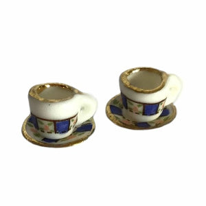 Pair of Floral Cups and Saucers