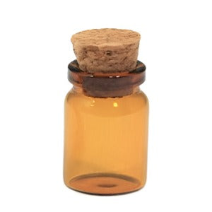 Amber Glass Jar With Cork Lid