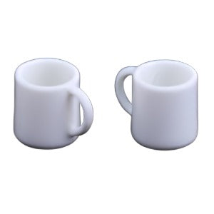 White Mugs 2pcs