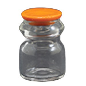 Glass Jar With Light Brown Lid