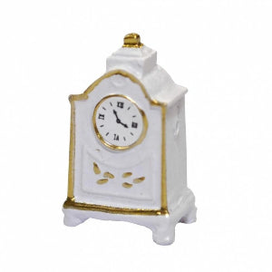 White Clock With Gold Edging