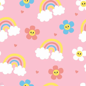 Cute Flower Rainbow Wallpaper