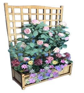 Trellis Planter Box Kit Flowers Not Included
