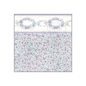 Purple Floral leaf With Boarder