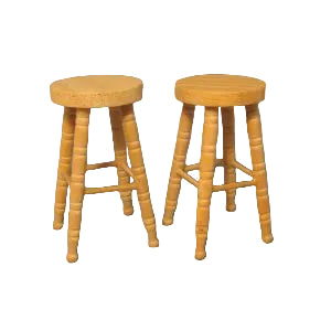 Bar Stools 2pk Bare Wood