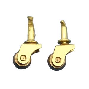 Set of 2 Brass Castors