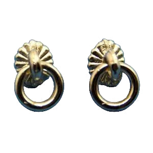 Pair of Ring Pull Handles in Brass