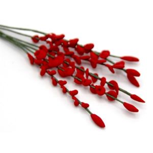 Set of 6 Spray Flowers Red