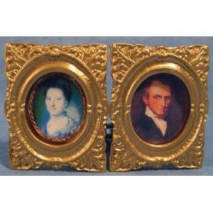 Oval Portraits In A Gilt Frame