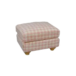 Pink Paterned Footstool