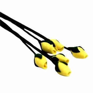 Set of 6 Flower Buds Yellow
