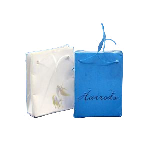 Blue & White Shopping Bags
