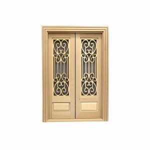 Double Doors With pattern Window