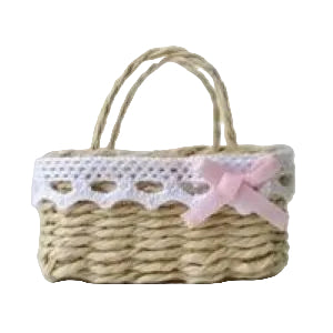 Shopping Basket With Pink Bow