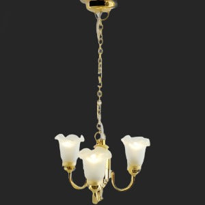 Chandelier With 3 Tulip Shades