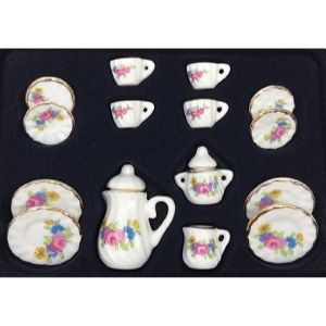 Tea Set 17pc Pink Flower