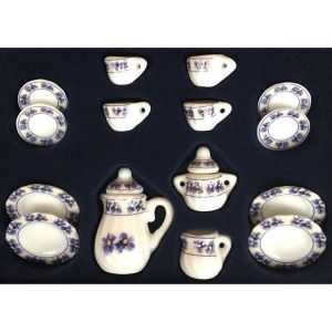 Tea Set 17pc Purple Flower