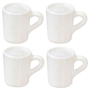 Small White Mugs 4pc