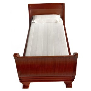 Single Sleigh Bed Brown
