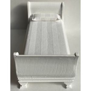 Single Sleigh Bed White