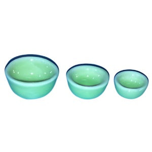 Kitchen Bowls Set of 3 Light Green