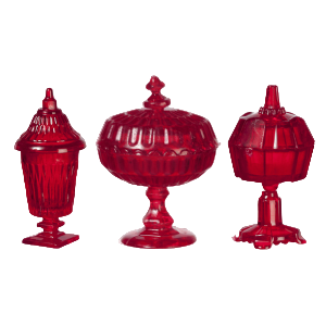 Candy Dishes Red