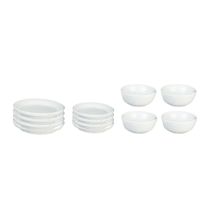 White Dish & Plate Set 12pcs