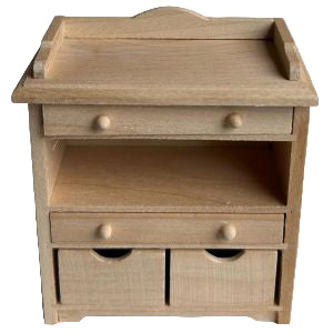 Raw Wood Baby Changing Table