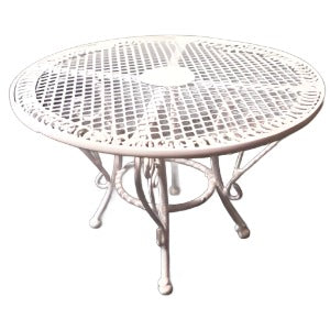White Wire Outdoor Table