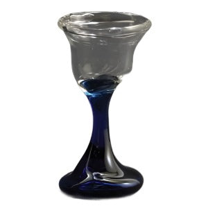 Wine Glass Blue Stem