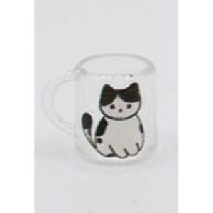 Clear Mini Cat Mug With Decal