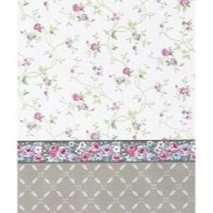Olive Green & Floral Wallpaper