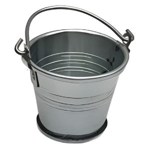 Tin Bucket With Rolltop Lip
