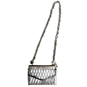 Metal Silver Handbag With Chain