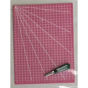 Cardboard Cutting Mat With Metal Knife Pink