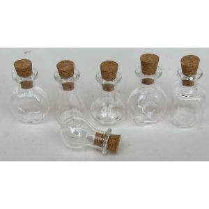 Assorted Jars With Cork lids 6pcs