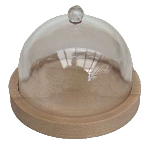 Cloche With Base Natural