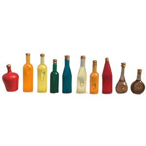 Coloured Bottles 10pcs