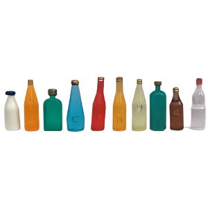 Coloured Bottles 10pcs