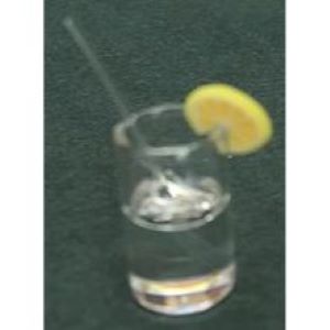 Glass, Slice of Lemon And A Straw