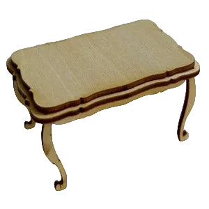 1:24 Dining Table Kit Curved Legs Laser Cut