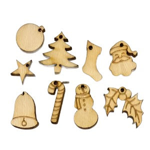 Laser Cut Christmas decorations 9pc