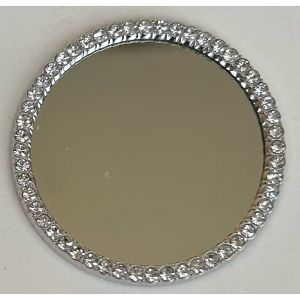Silver Mirror With Crystals